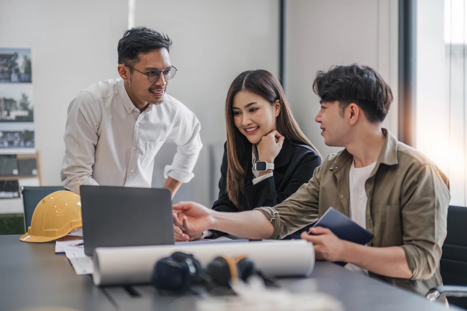 The AI Tech Helper team configuring an agent for a client