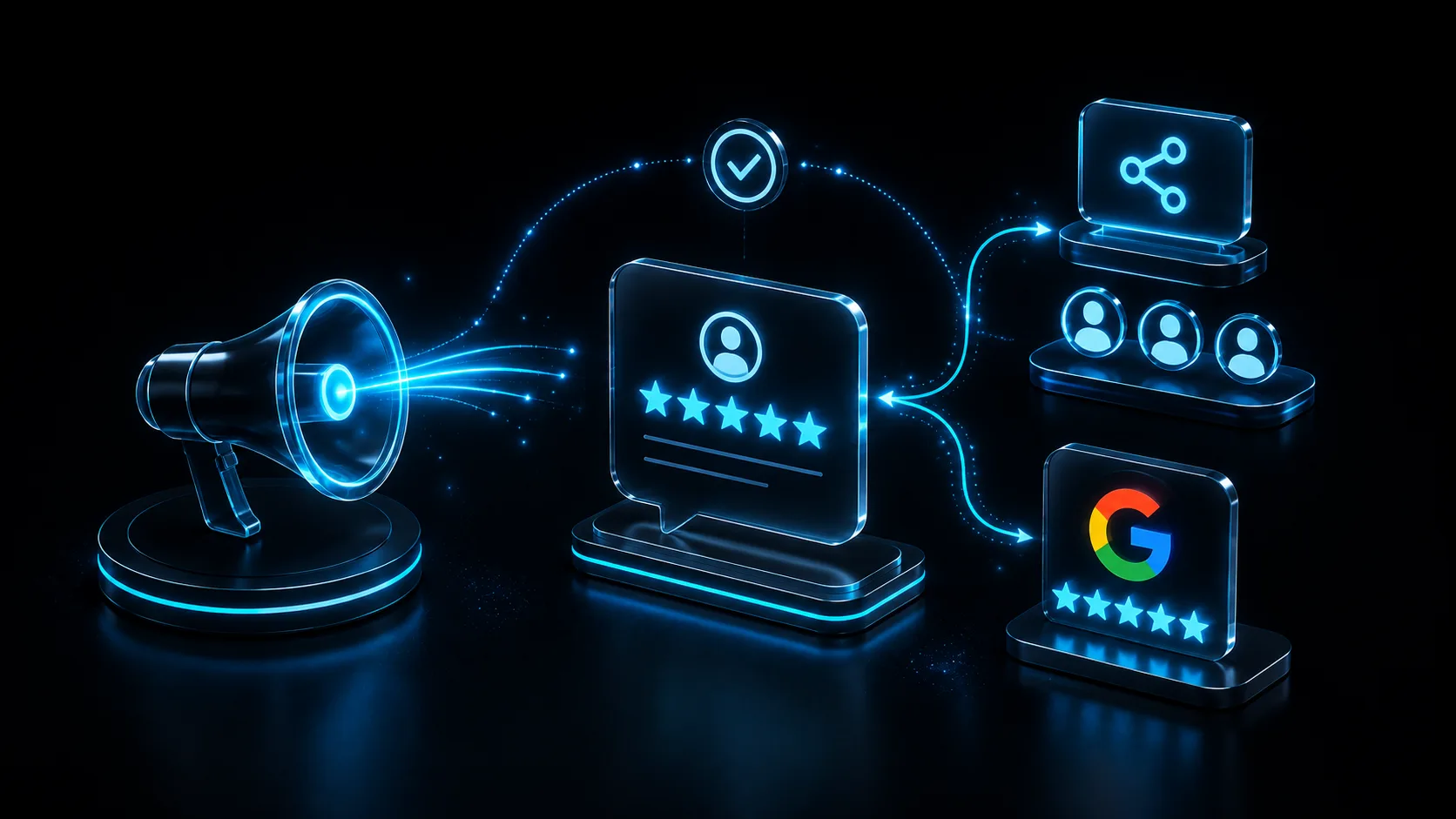 Review and referral requests boosting a business's Google rating